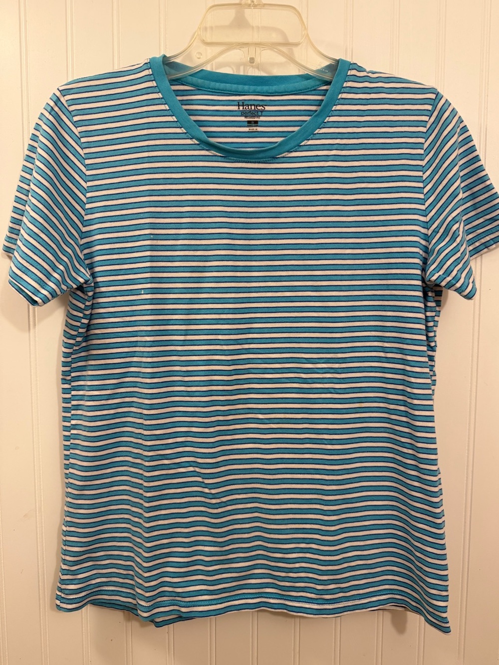 blue & white striped t-shirt